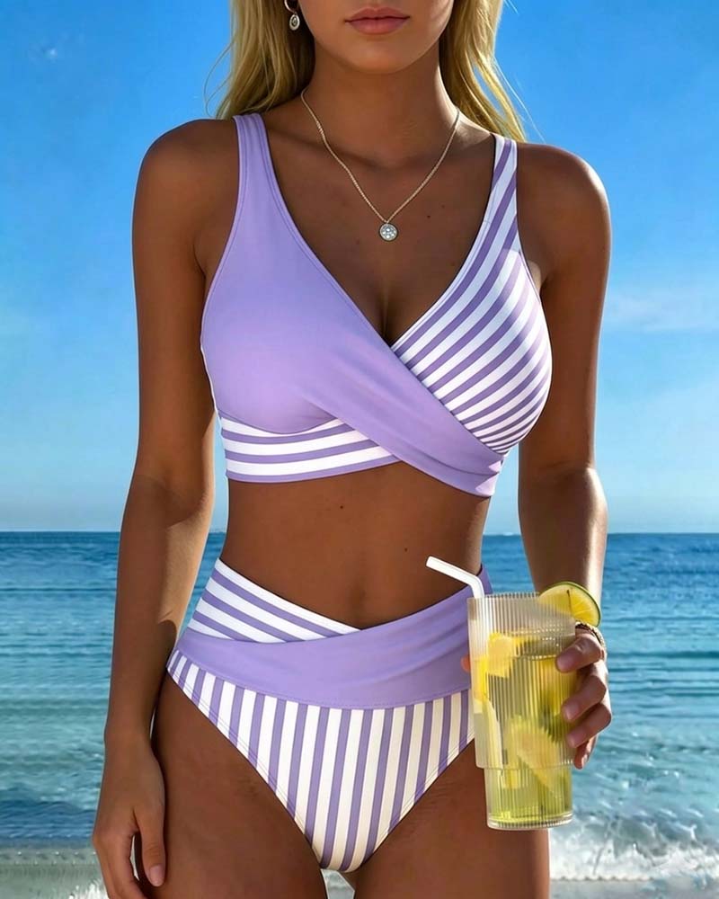Giulia | Bikini de Rayas Cruzadas