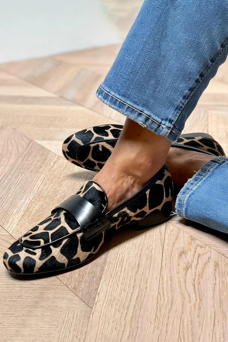 Angelica | Mocasines con estampado de leopardo