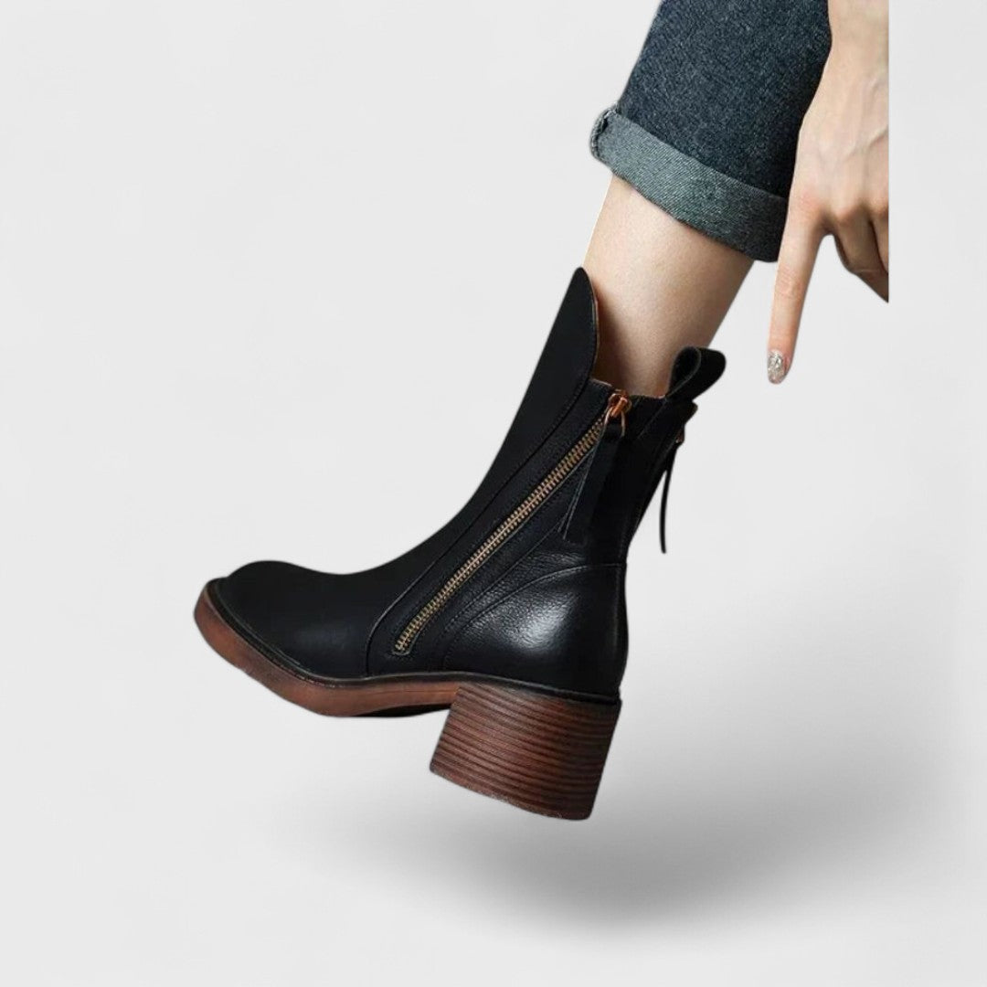 Botines de Cuero con Forro de Piel – Elegantes y Cómodos