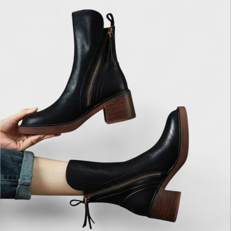 Botines de Cuero con Forro de Piel – Elegantes y Cómodos