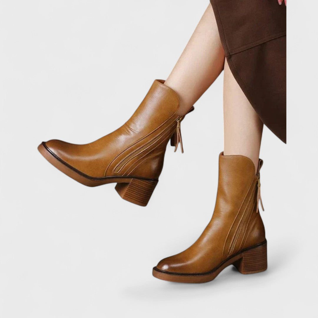 Botines de Cuero con Forro de Piel – Elegantes y Cómodos