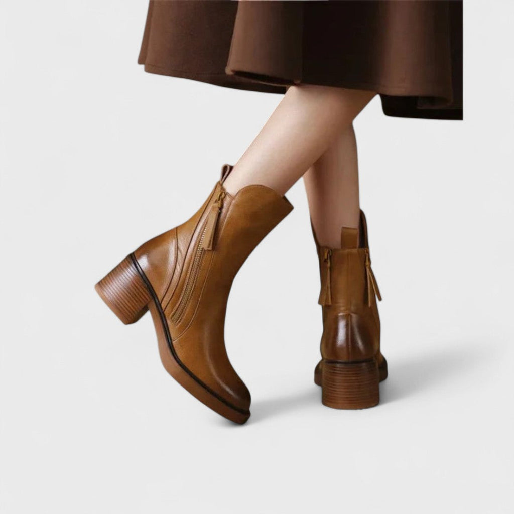 Botines de Cuero con Forro de Piel – Elegantes y Cómodos