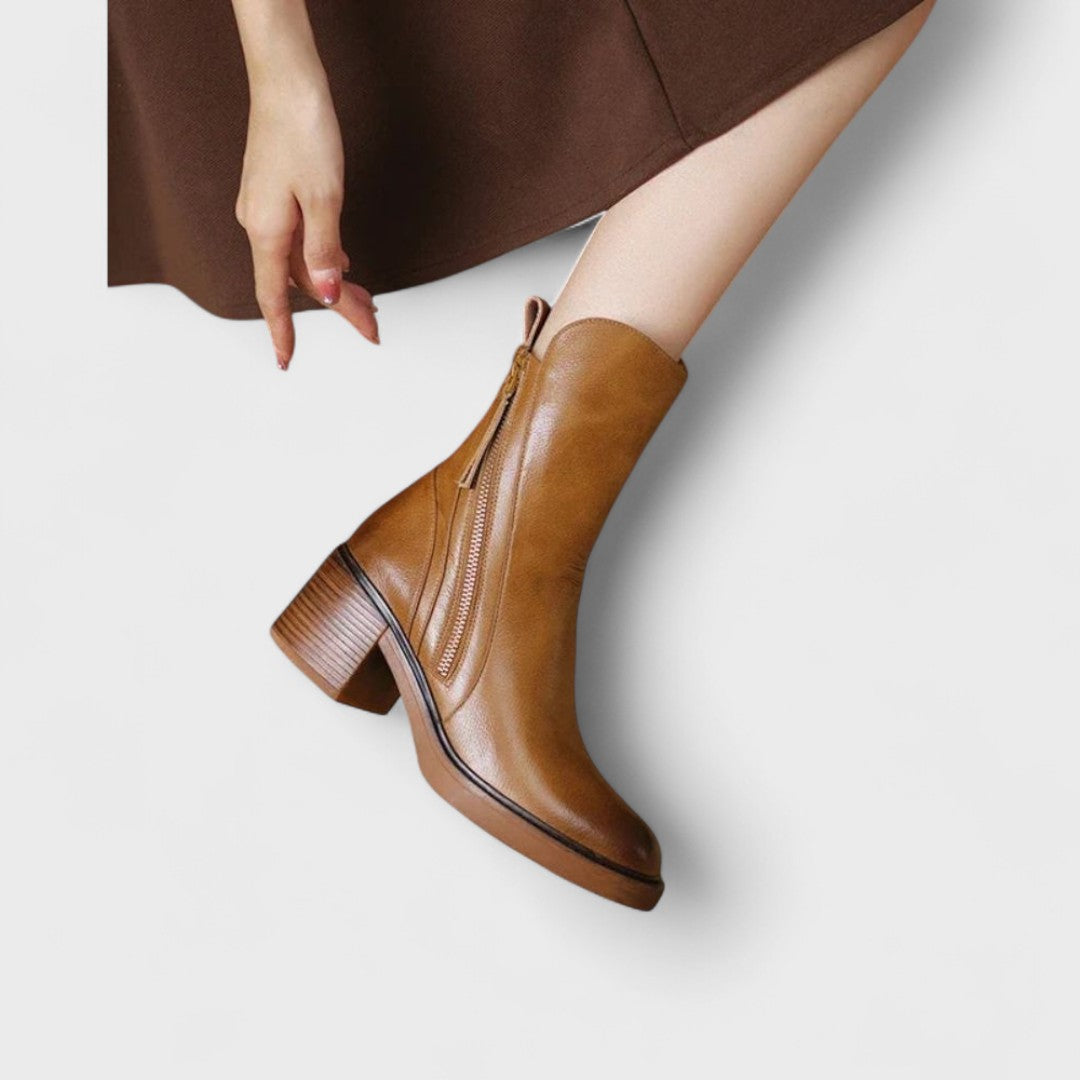 Botines de Cuero con Forro de Piel – Elegantes y Cómodos