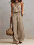 VALERIA | Mono con Escote Halter y Pierna Larga