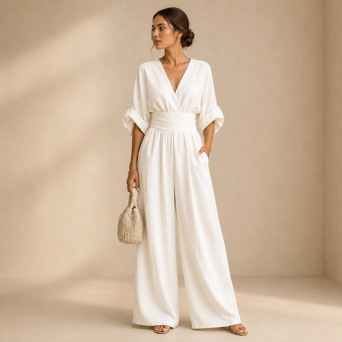 Ismenia | Mono Elegante con Escote Cruzado