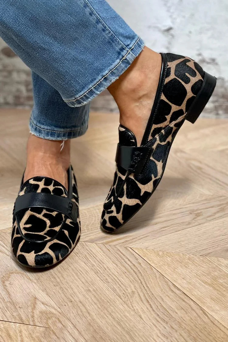 Angelica | Mocasines con estampado de leopardo