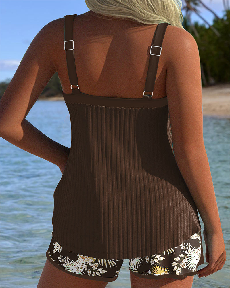 Solea | Tankini Corto a Rayas