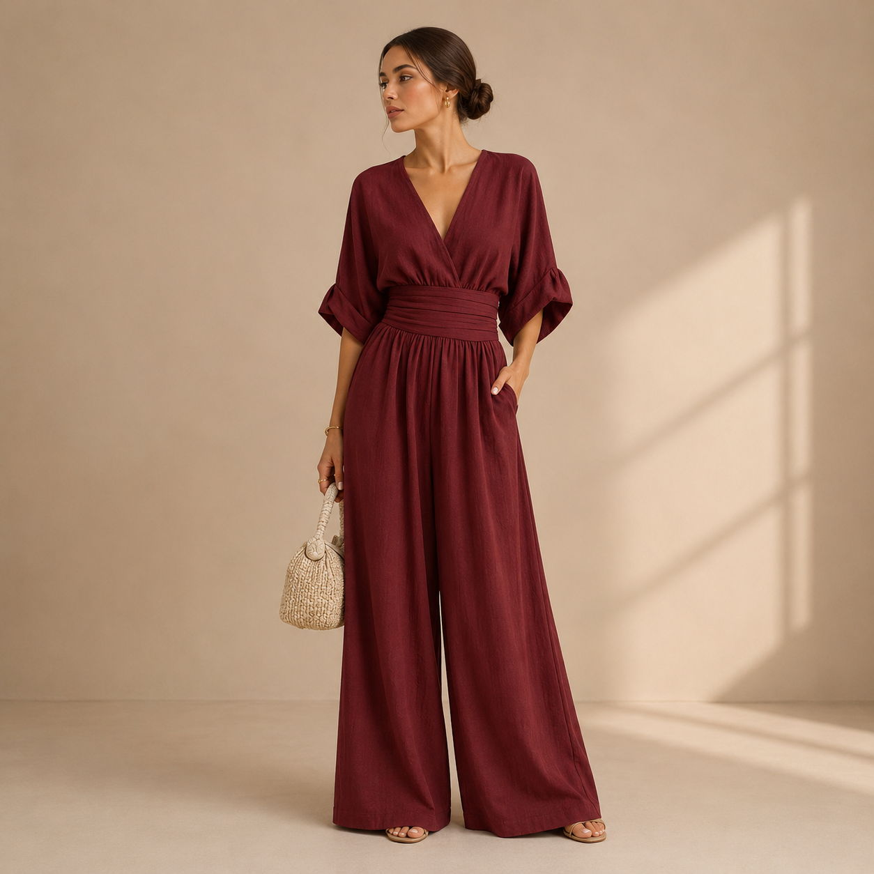 Ismenia | Mono Elegante con Escote Cruzado