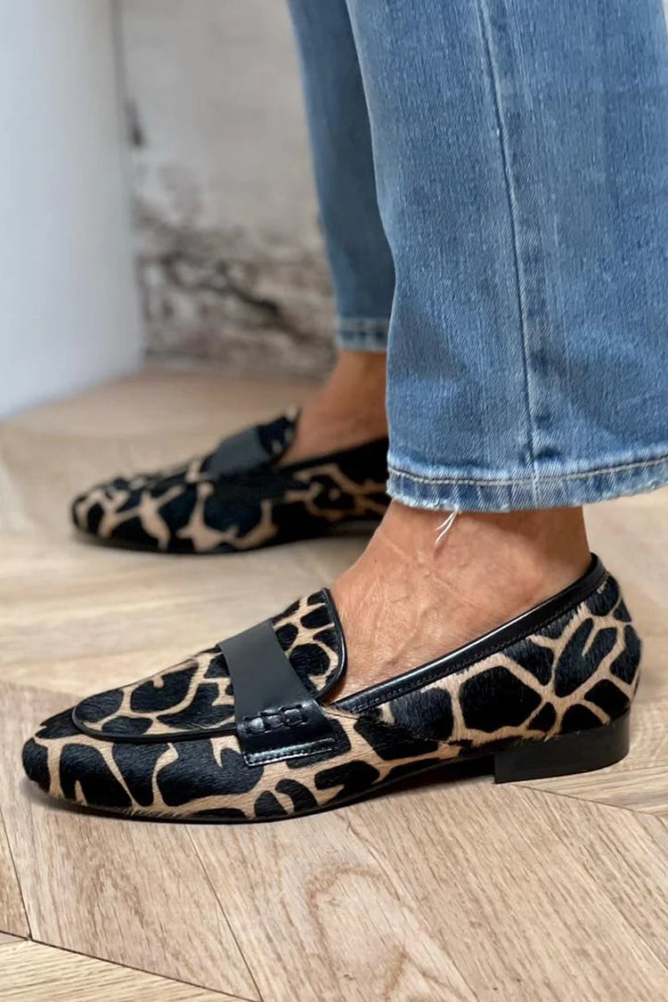 Angelica | Mocasines con estampado de leopardo