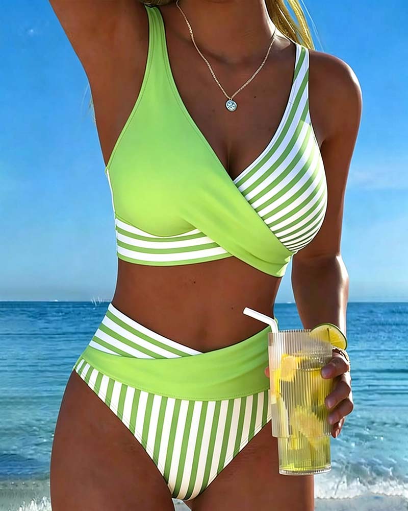 Giulia | Bikini de Rayas Cruzadas