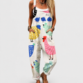 Pantalón salopette impresa y cómoda