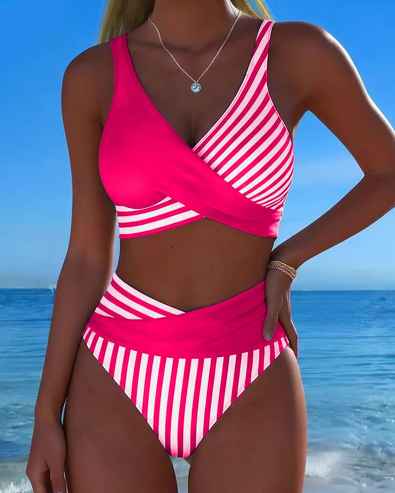 Giulia | Bikini de Rayas Cruzadas