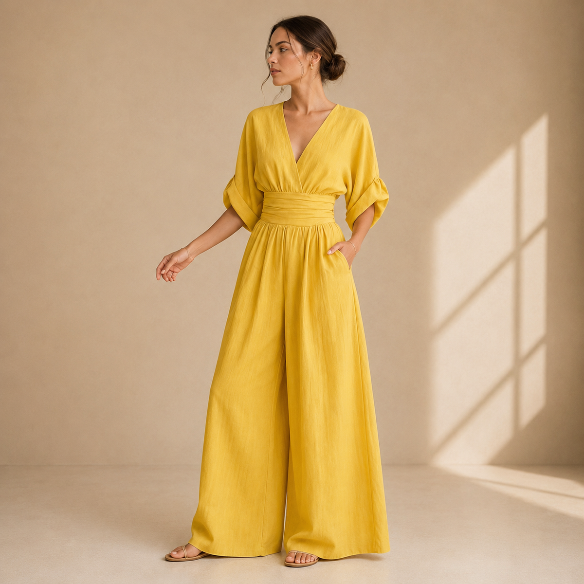 Ismenia | Mono Elegante con Escote Cruzado