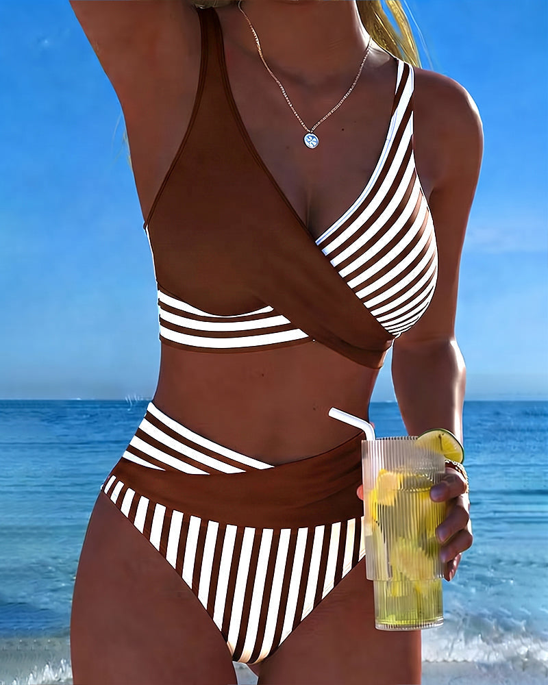 Giulia | Bikini de Rayas Cruzadas