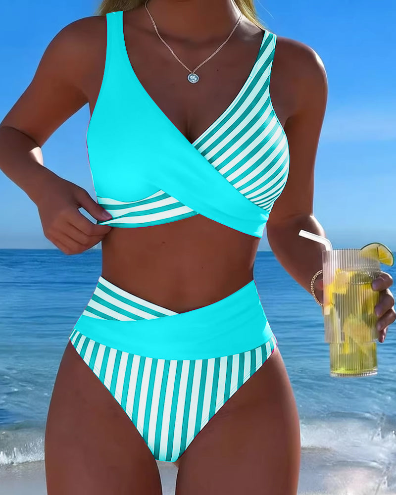 Giulia | Bikini de Rayas Cruzadas