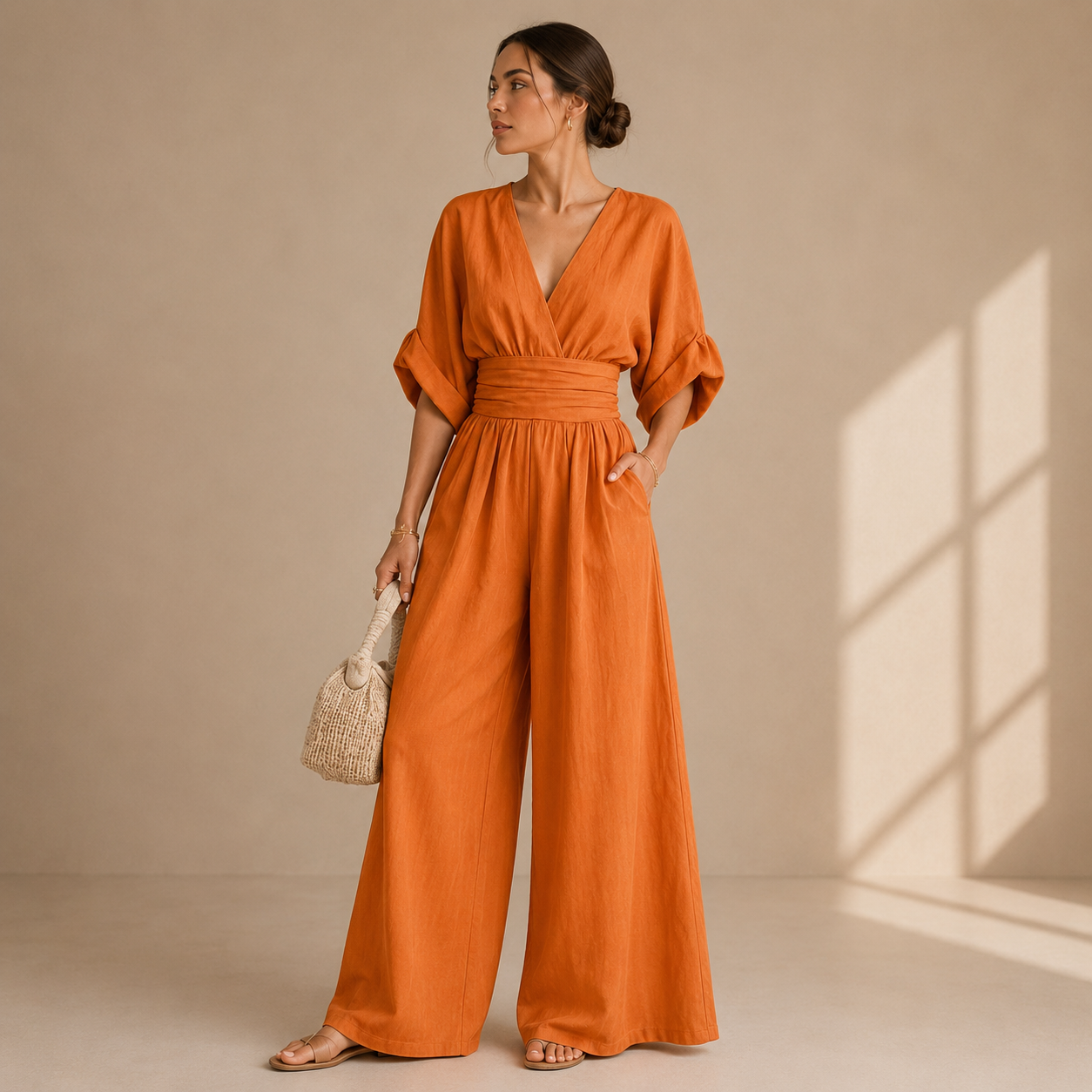 Ismenia | Mono Elegante con Escote Cruzado