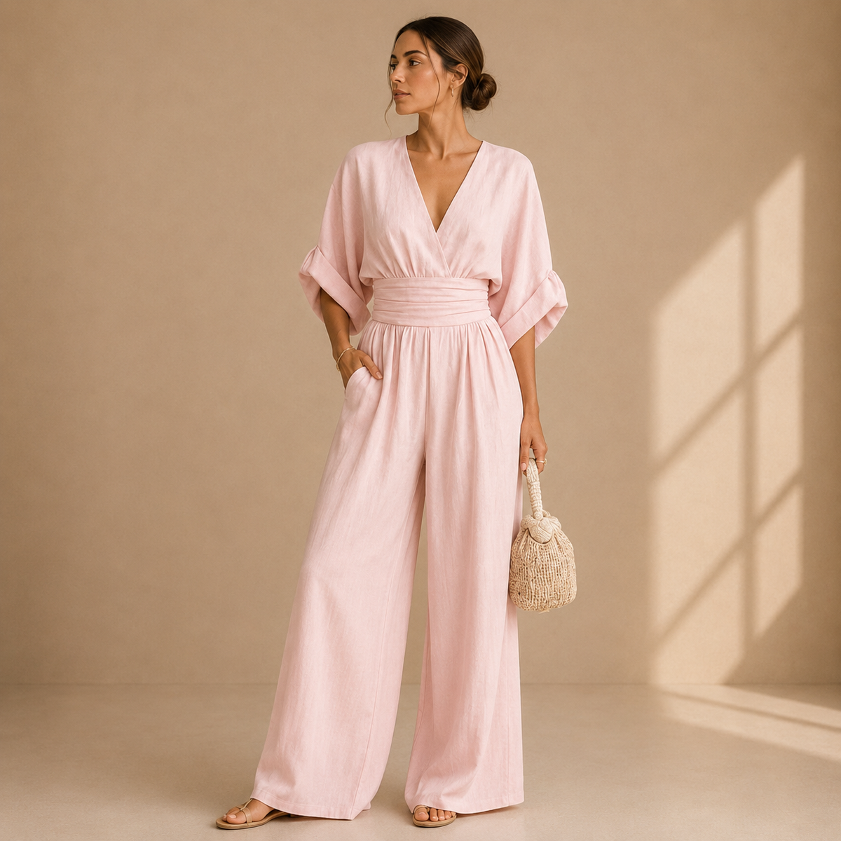 Ismenia | Mono Elegante con Escote Cruzado