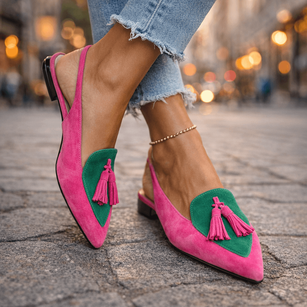 Lorena | Sandalias con Cintas y Borlas Chic