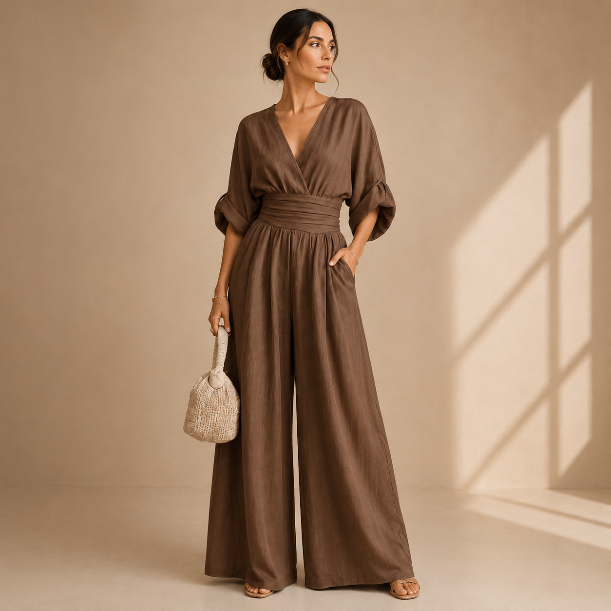 Ismenia | Mono Elegante con Escote Cruzado