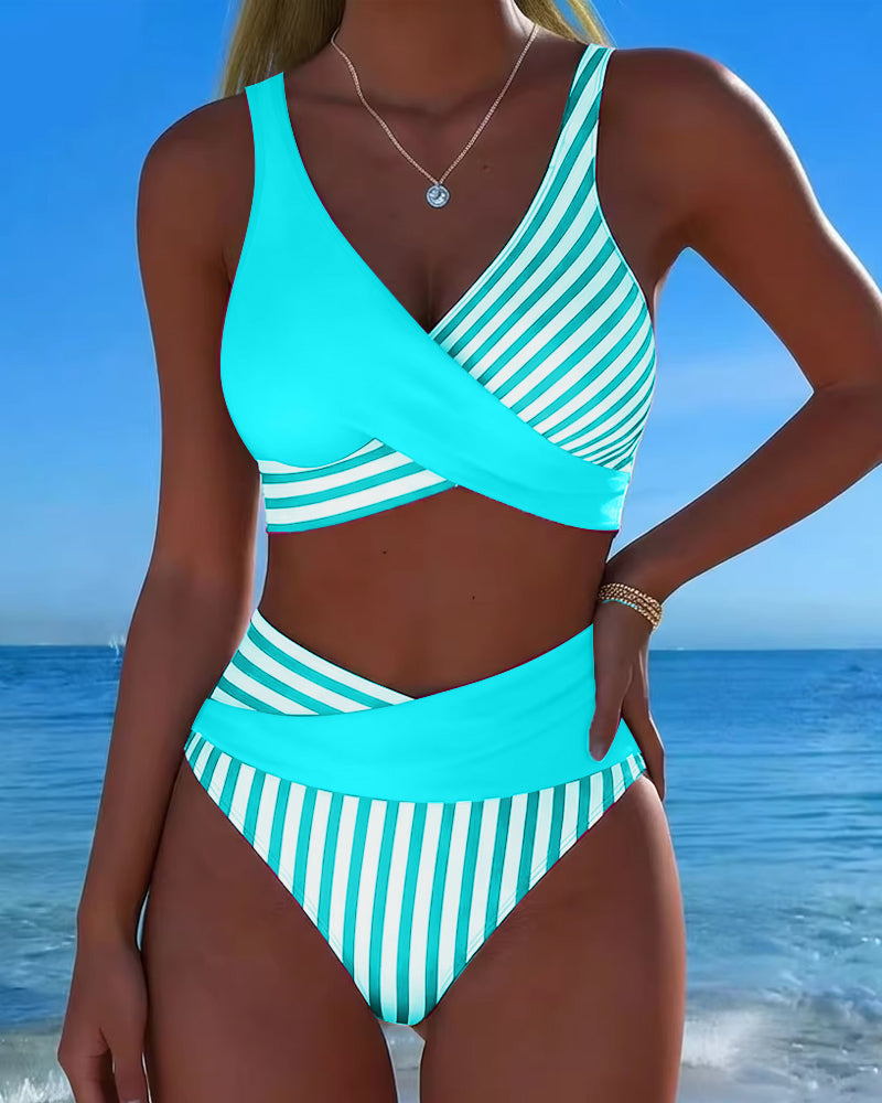 Giulia | Bikini de Rayas Cruzadas