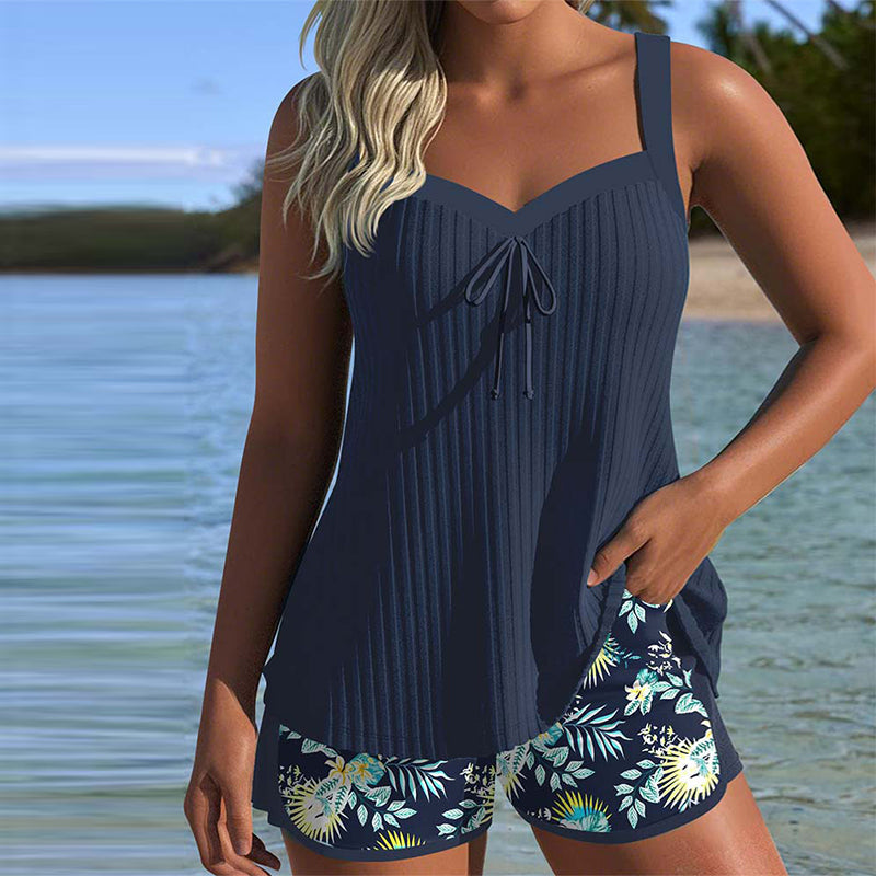 Solea | Tankini Corto a Rayas