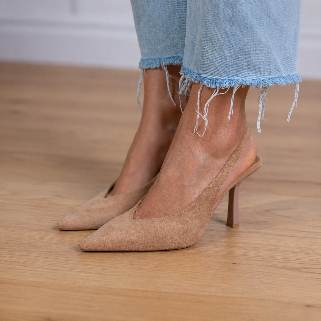 Marlena | Tacones Bajos Desnudos