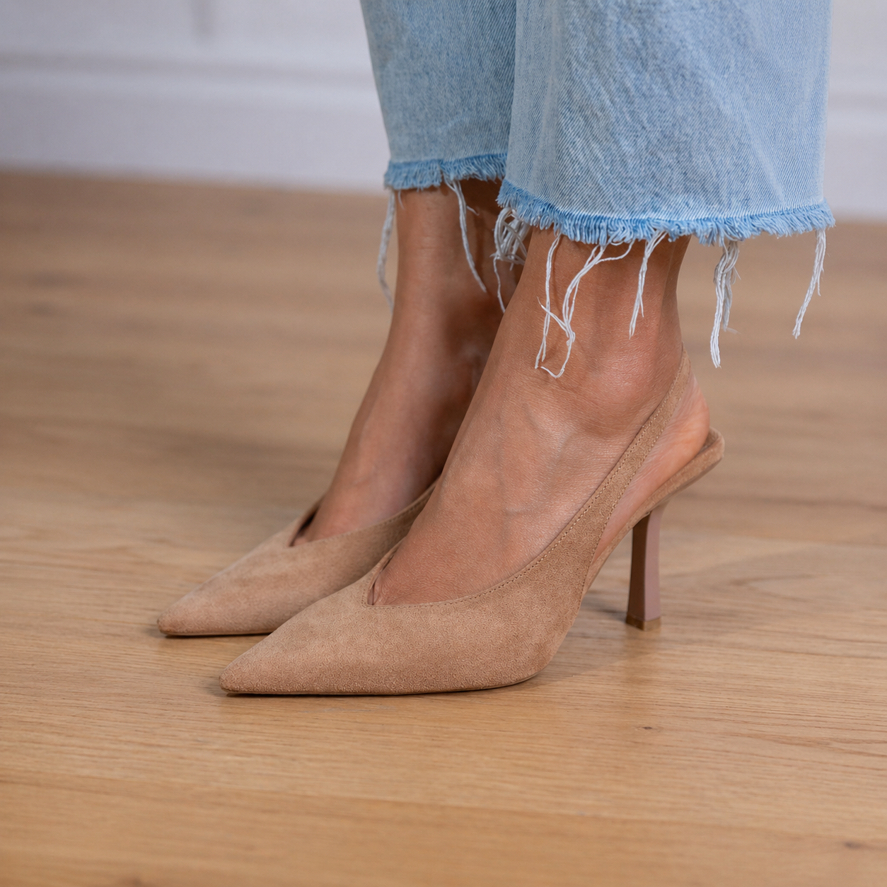 Marlena | Tacones Bajos Desnudos