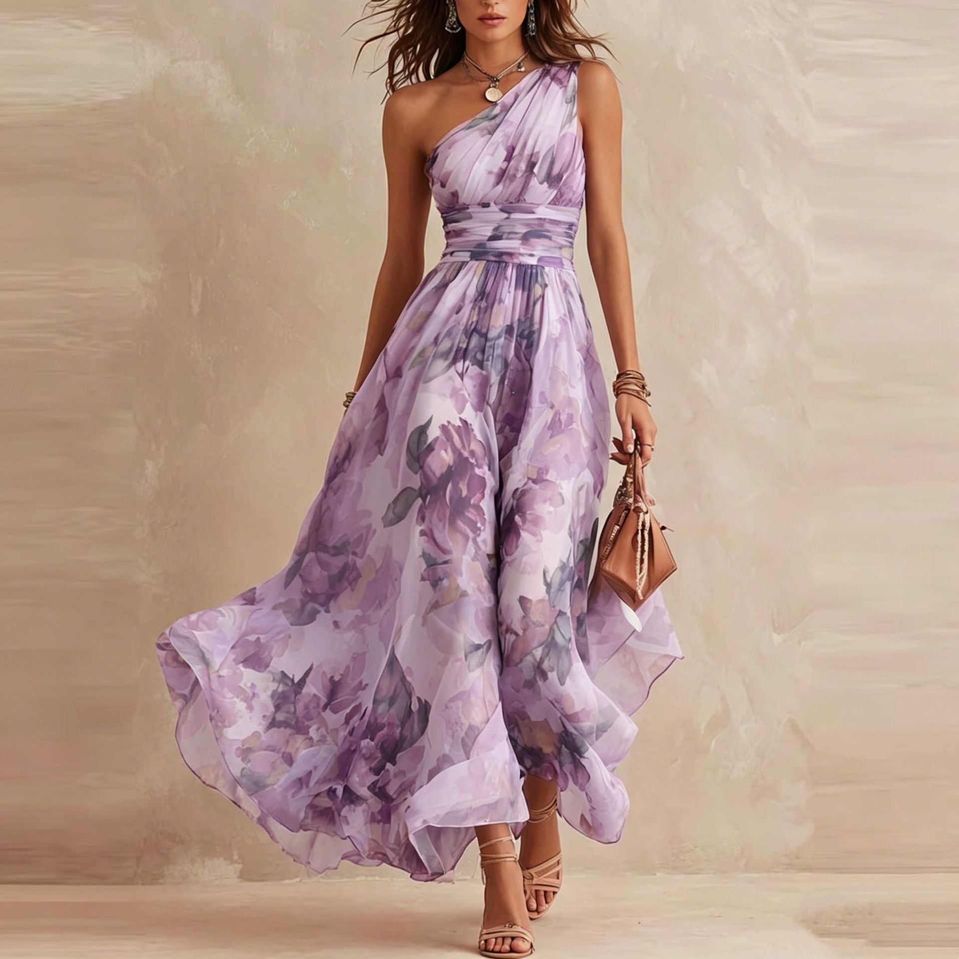 Aurora | Vestido asimétrico de flores