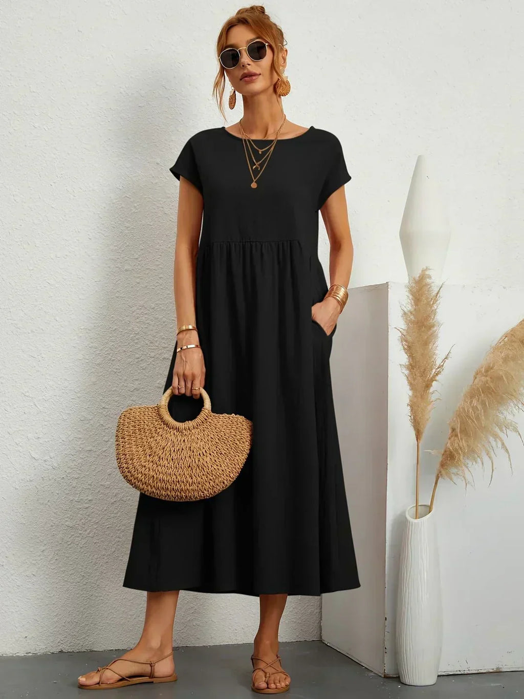 Éloria | Vestido de Verano Negro