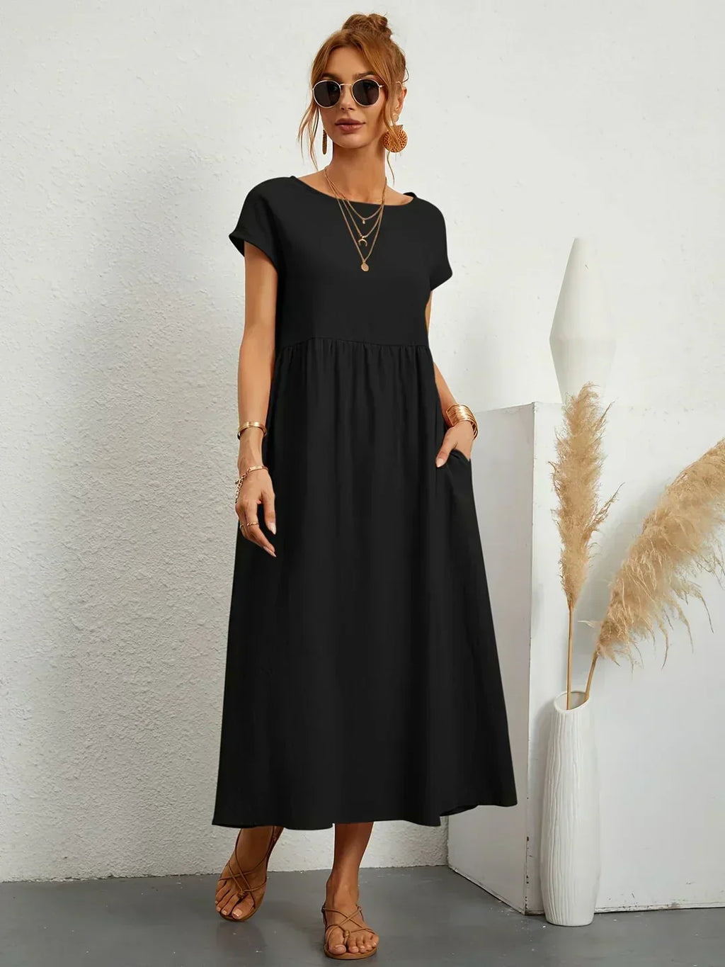 Éloria | Vestido de Verano Negro