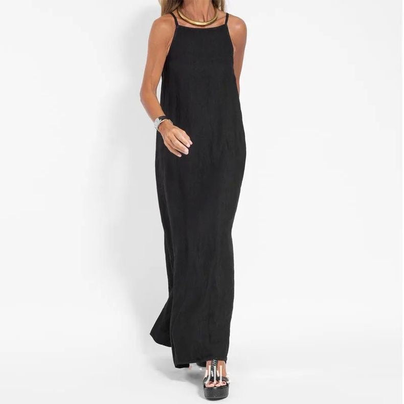 Vestido Maxi con Tirantes Minimalista