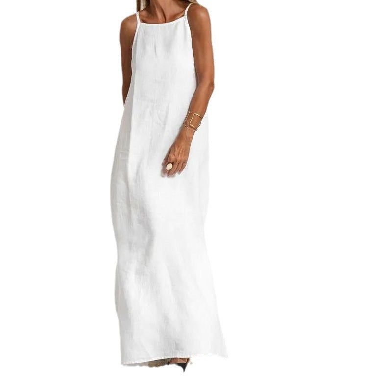 Vestido Maxi con Tirantes Minimalista