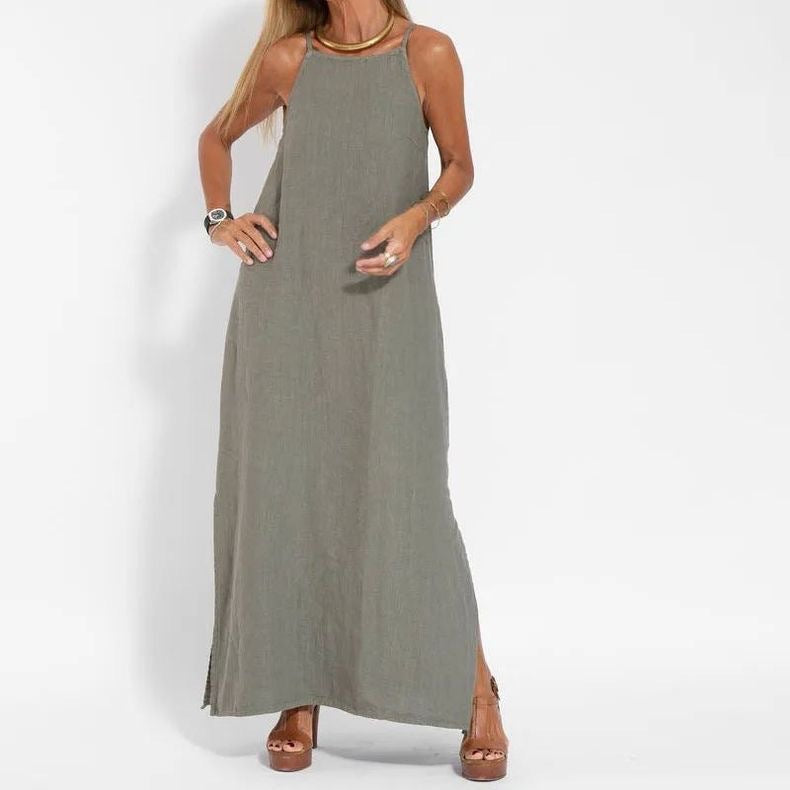 Vestido Maxi con Tirantes Minimalista