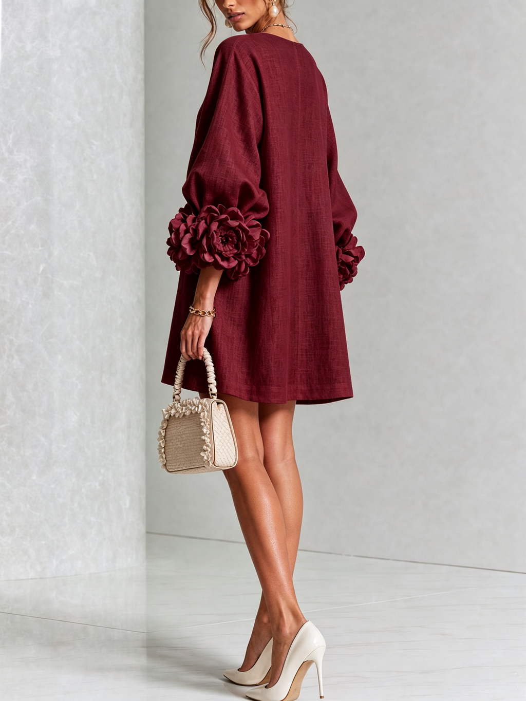 Candida | Vestido Mini de Botones con puños