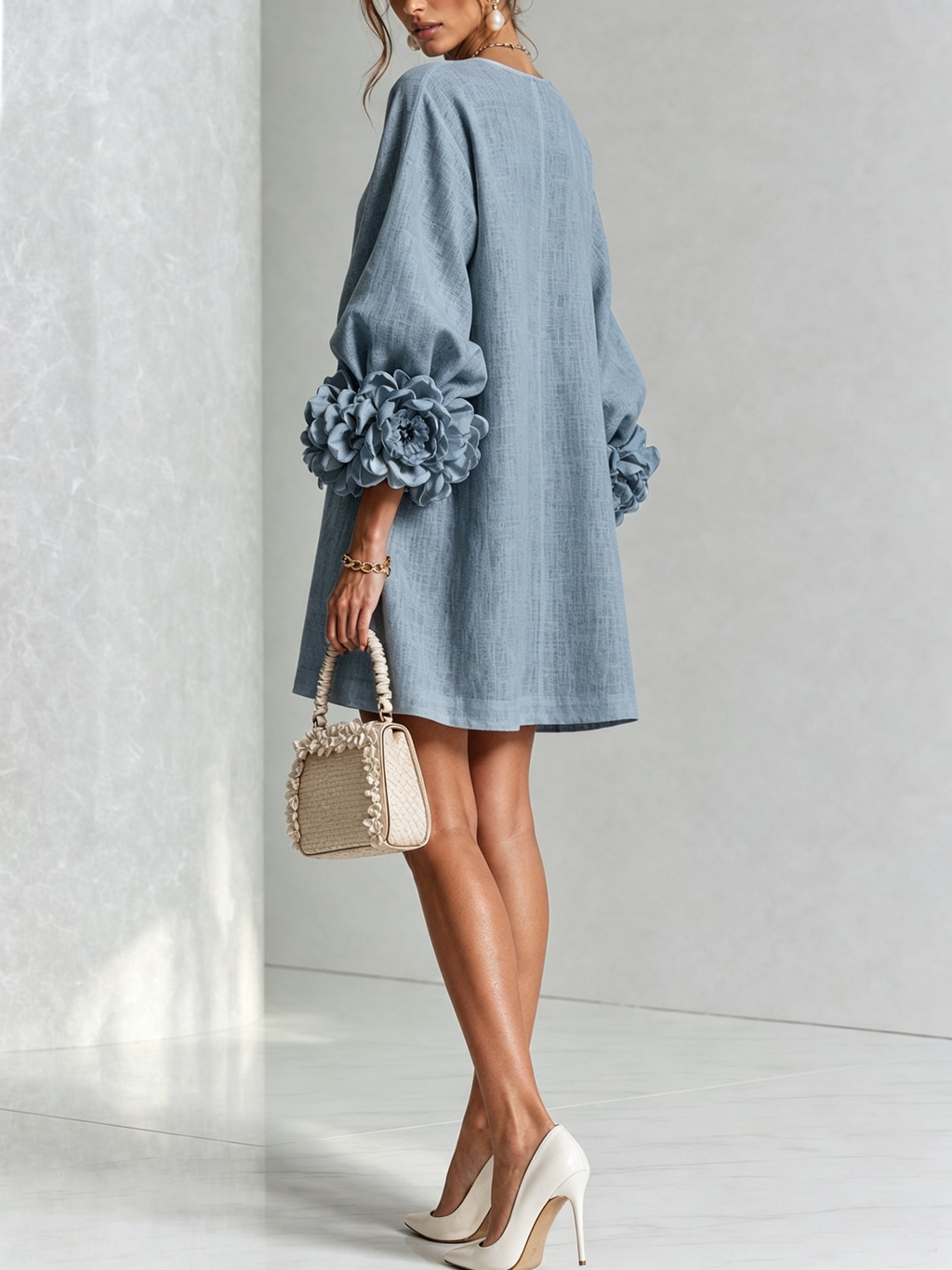 Candida | Vestido Mini de Botones con puños