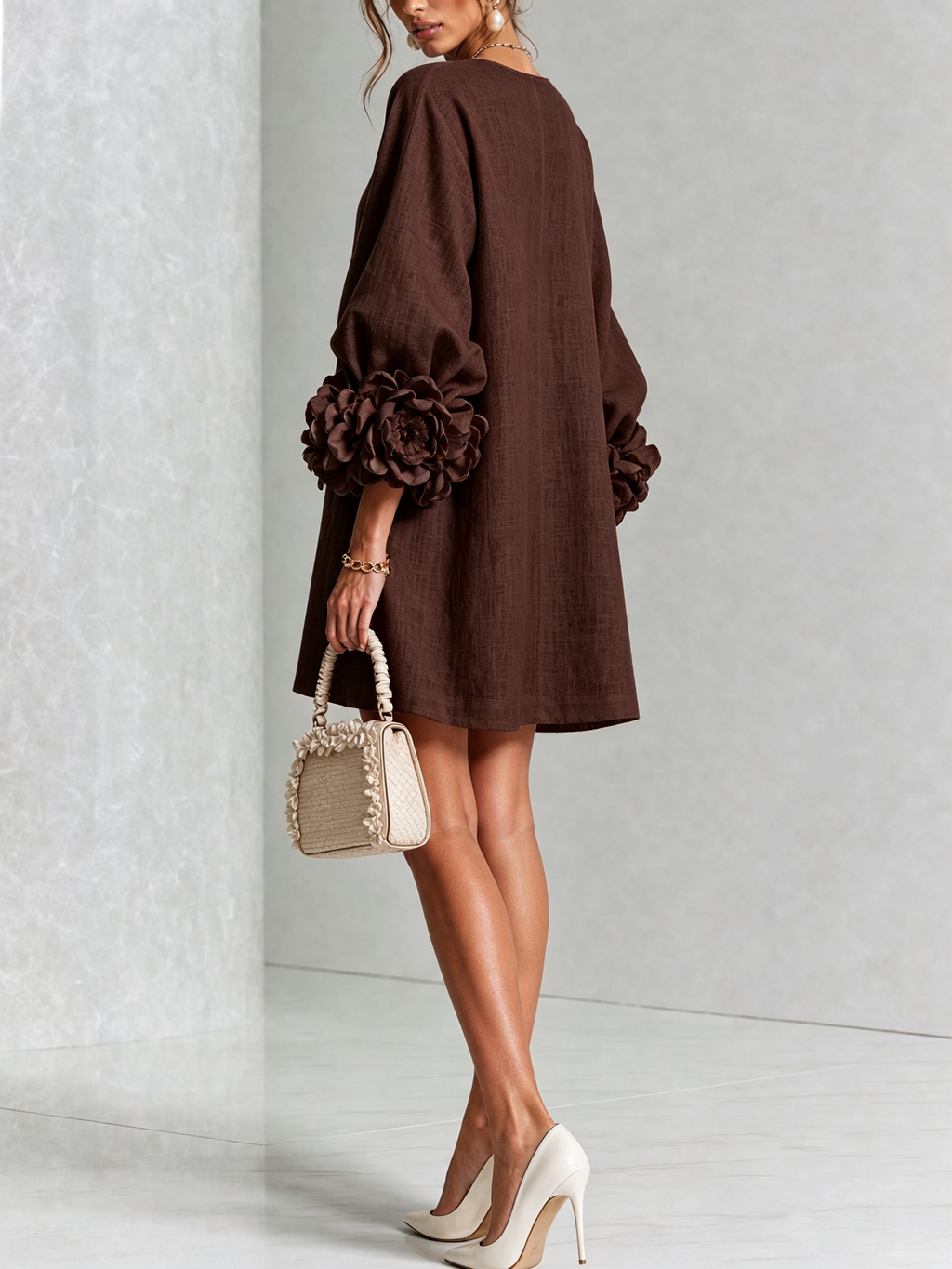 Candida | Vestido Mini de Botones con puños