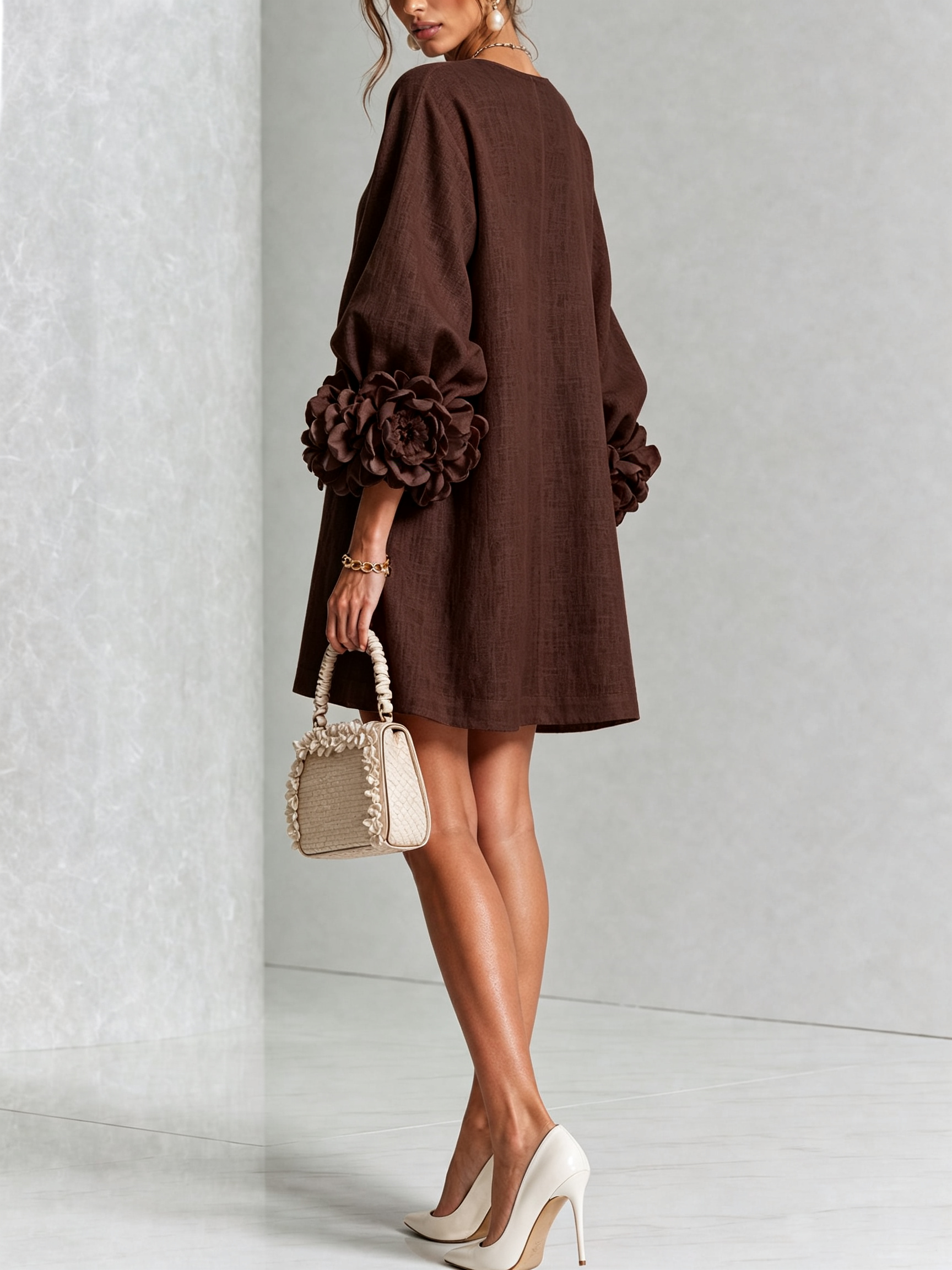 Candida | Vestido Mini de Botones con puños