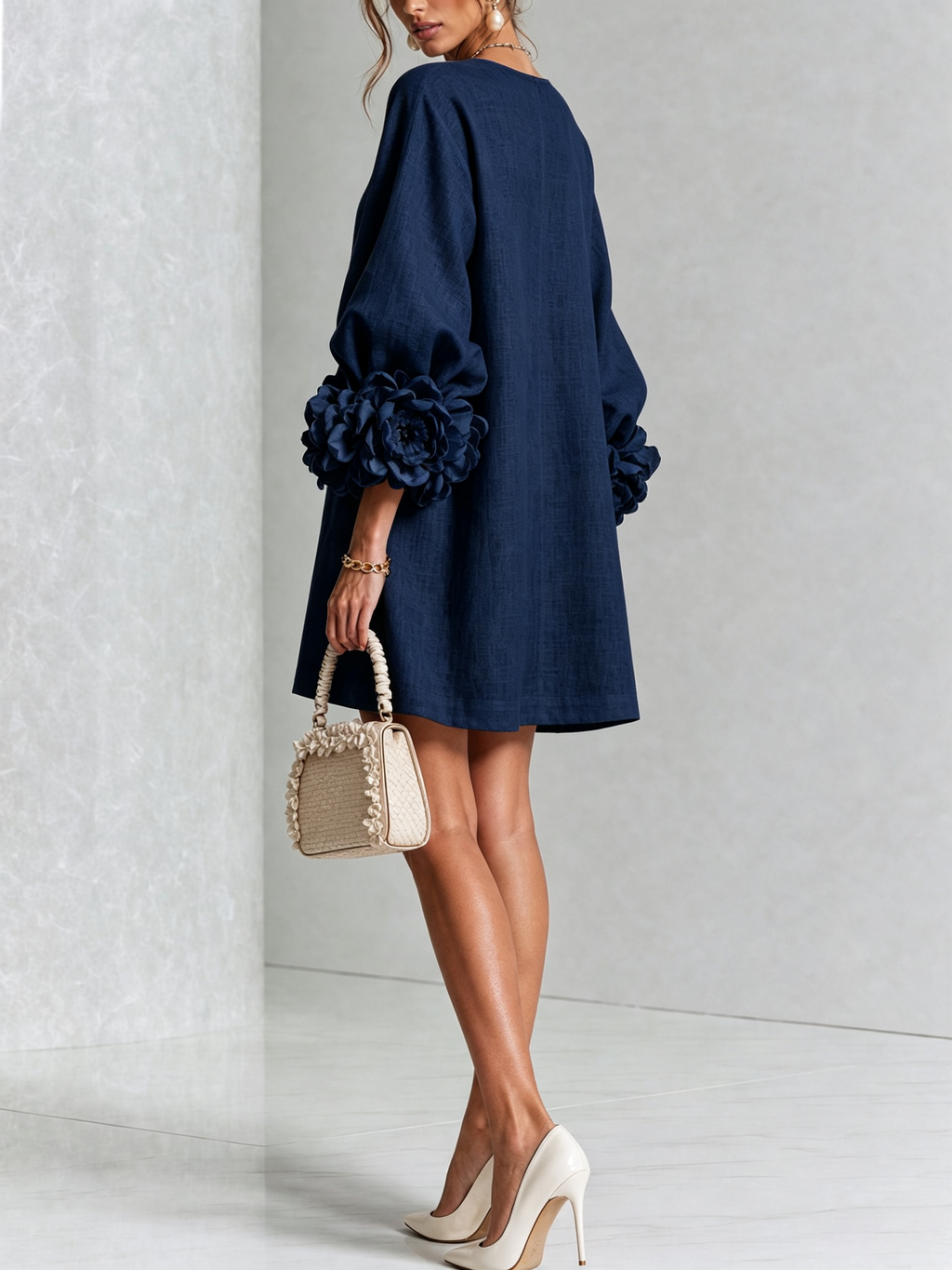 Candida | Vestido Mini de Botones con puños