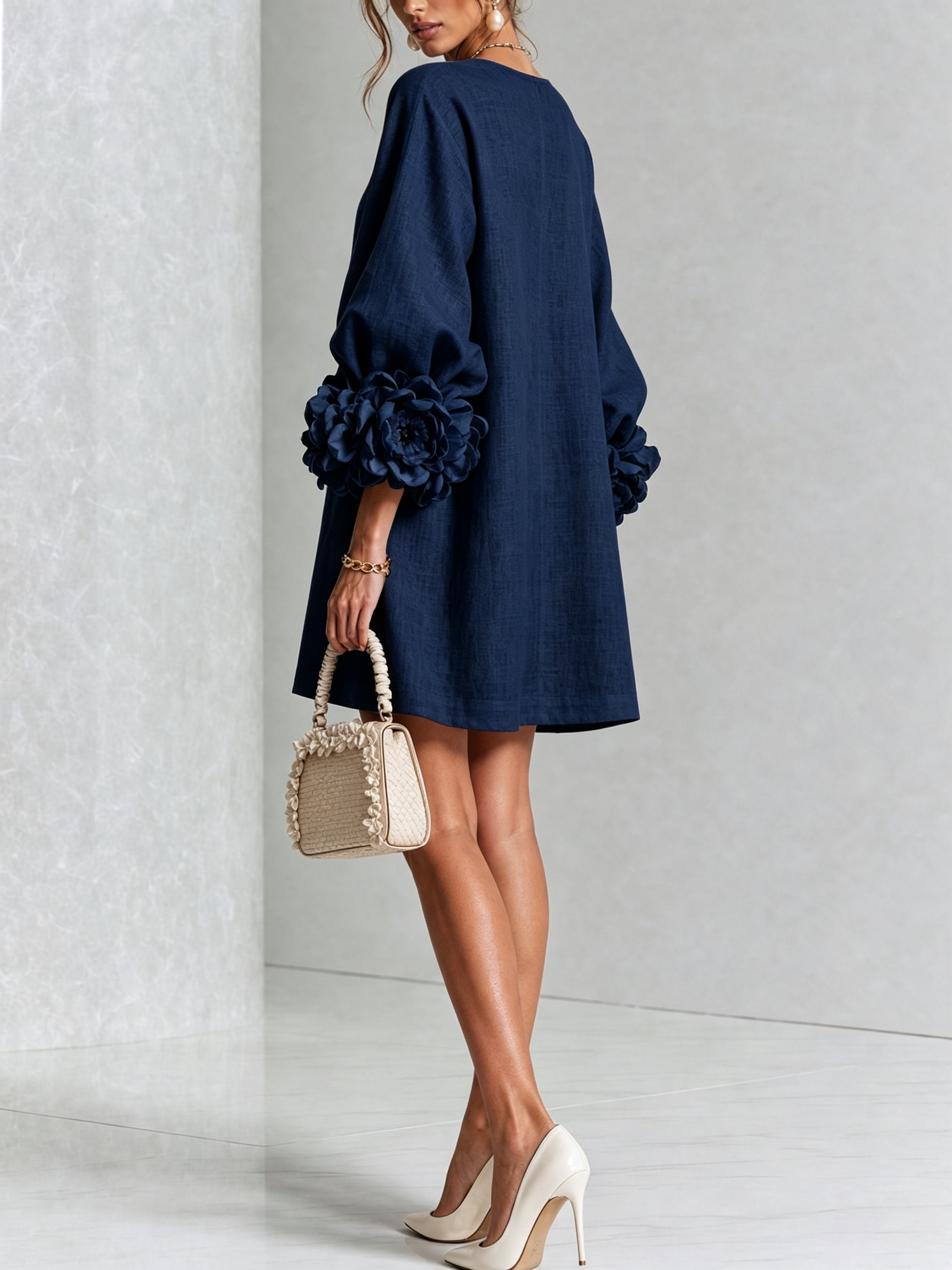 Candida | Vestido Mini de Botones con puños
