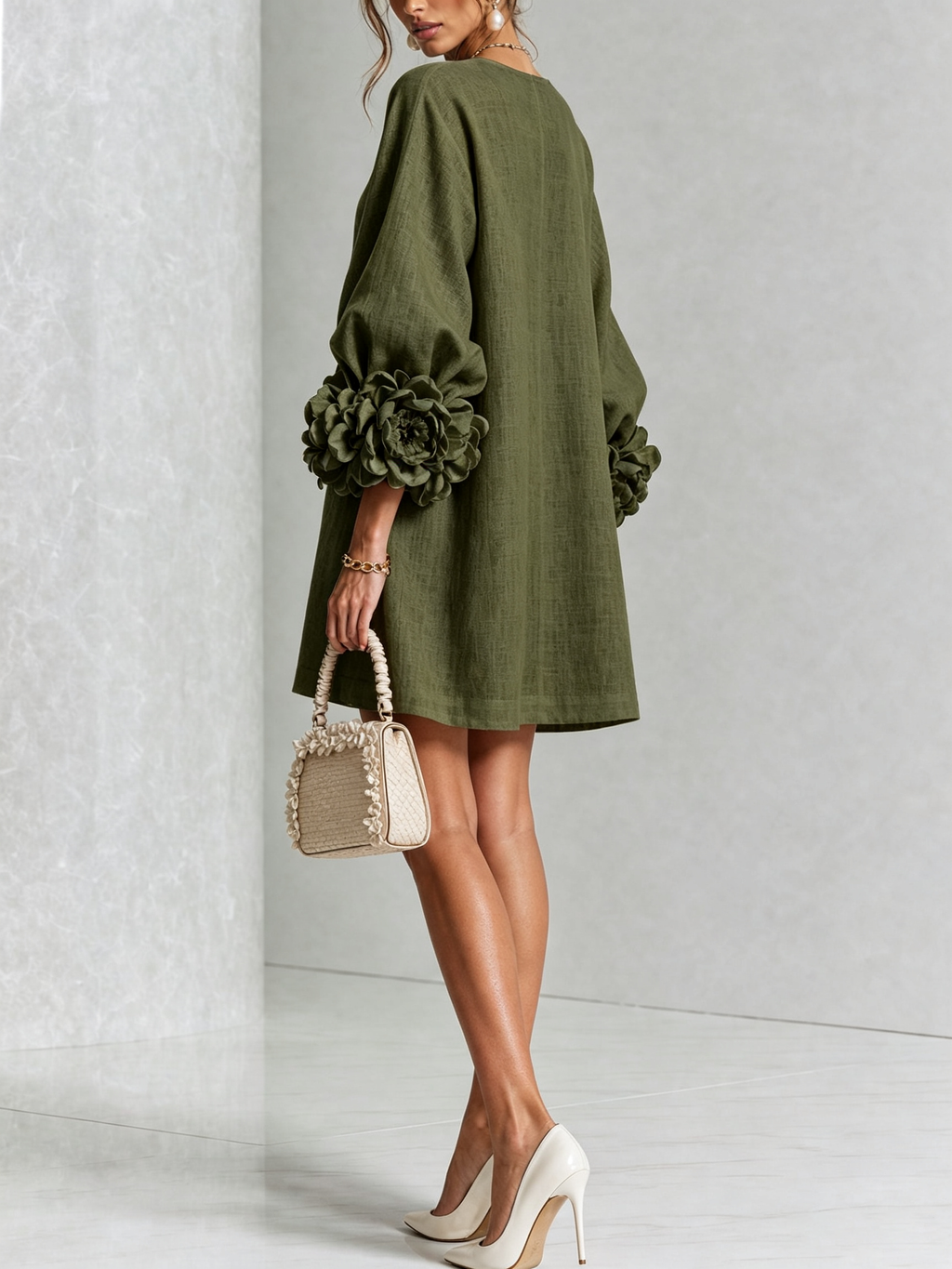 Candida | Vestido Mini de Botones con puños