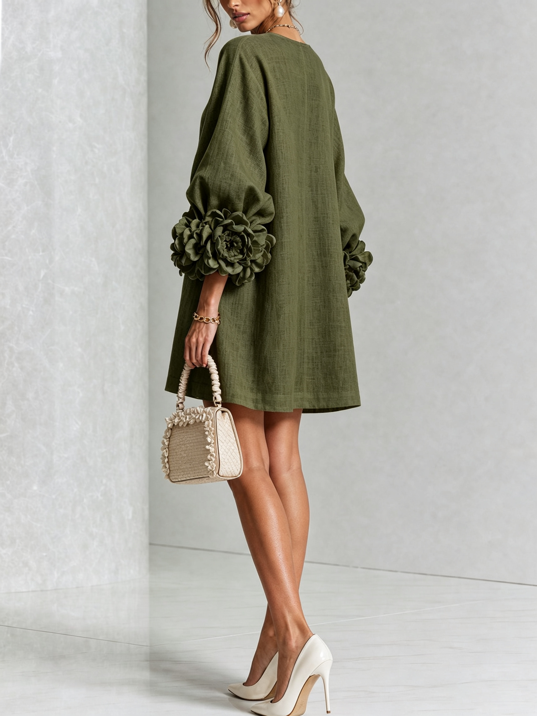 Candida | Vestido Mini de Botones con puños