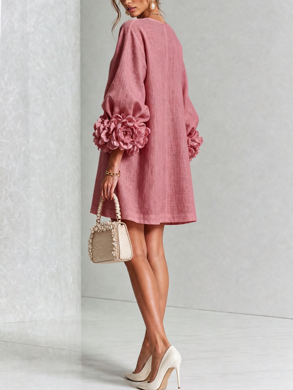 Candida | Vestido Mini de Botones con puños