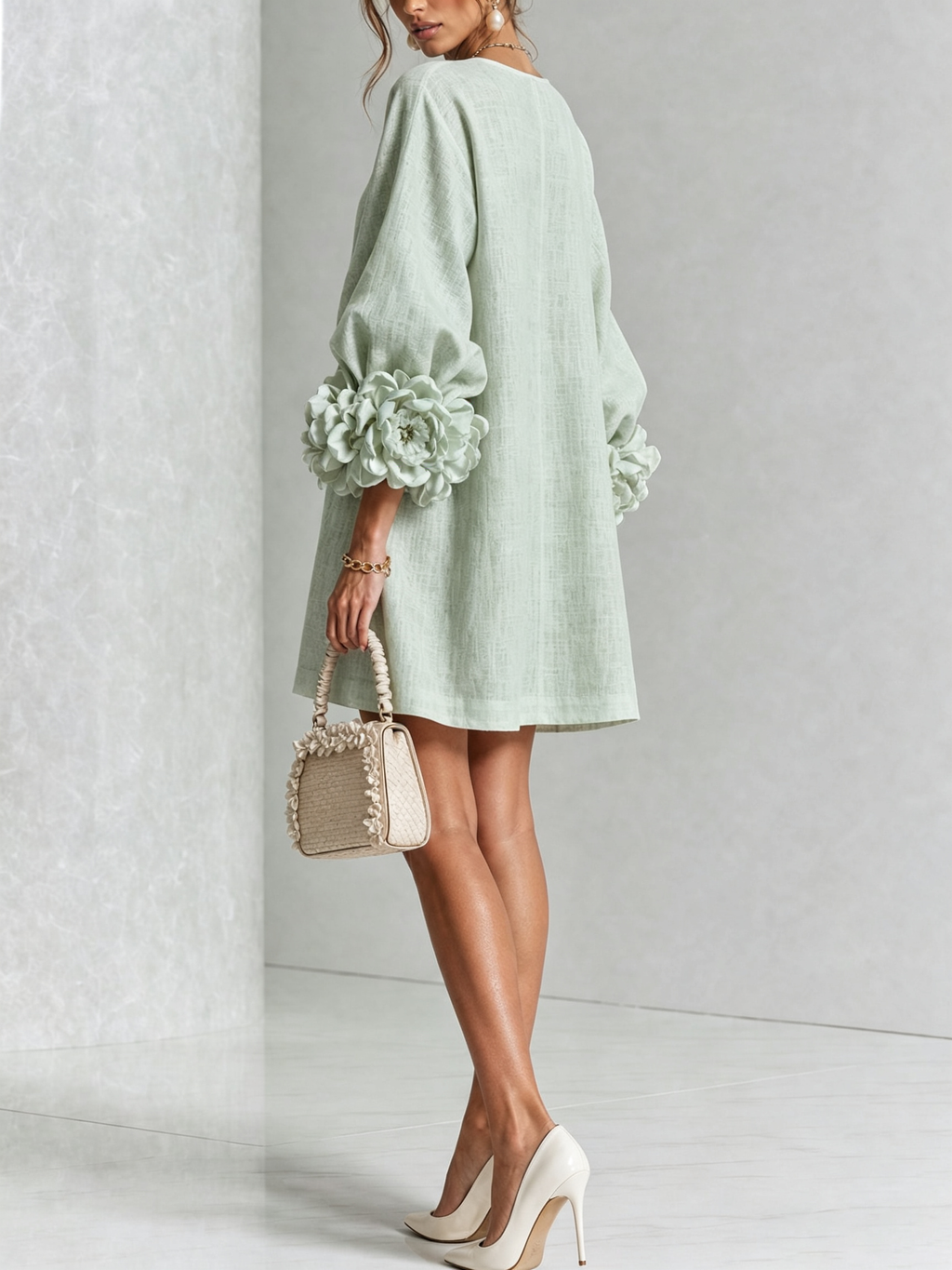 Candida | Vestido Mini de Botones con puños