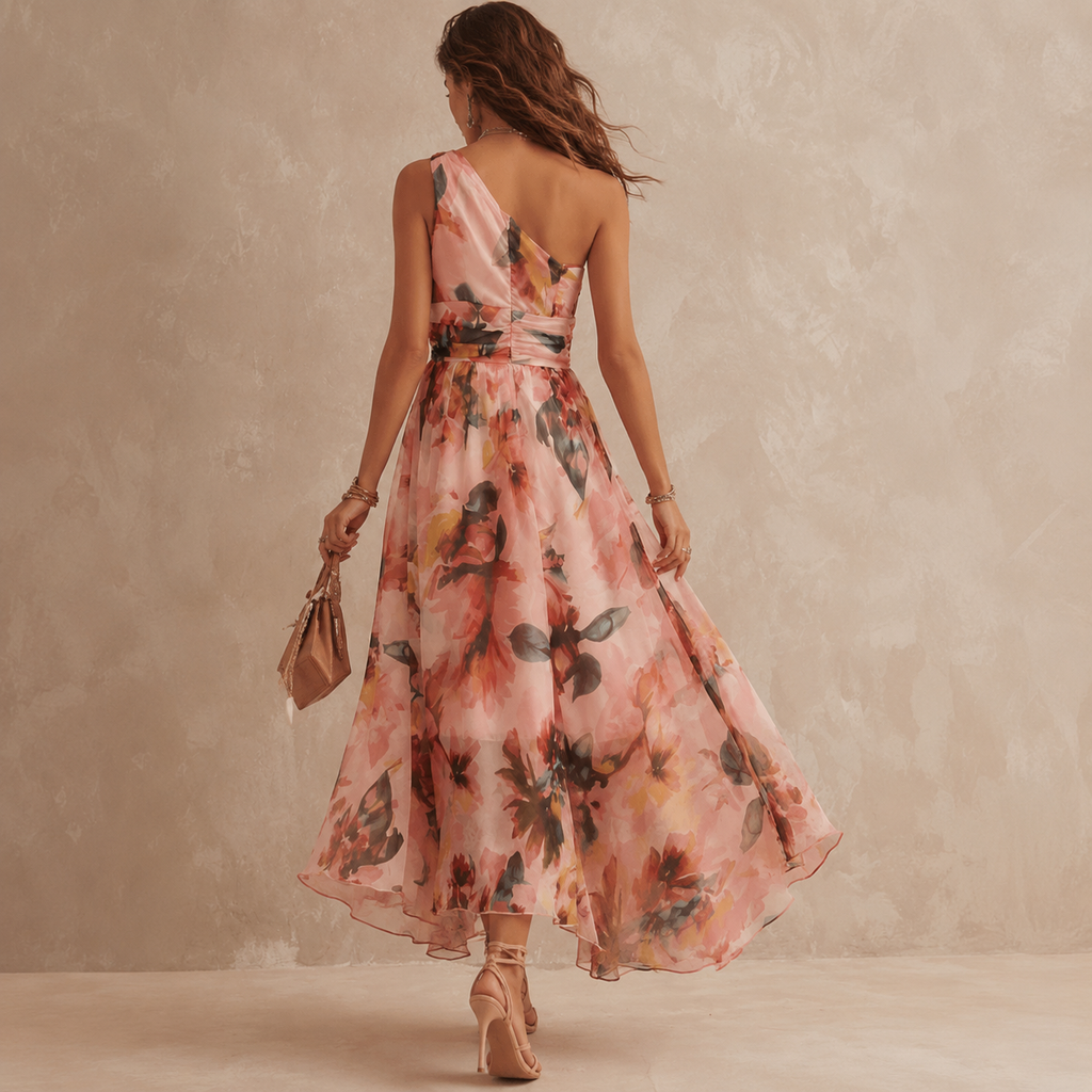 Aurora | Vestido asimétrico de flores
