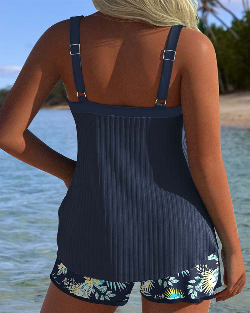 Solea | Tankini Corto a Rayas