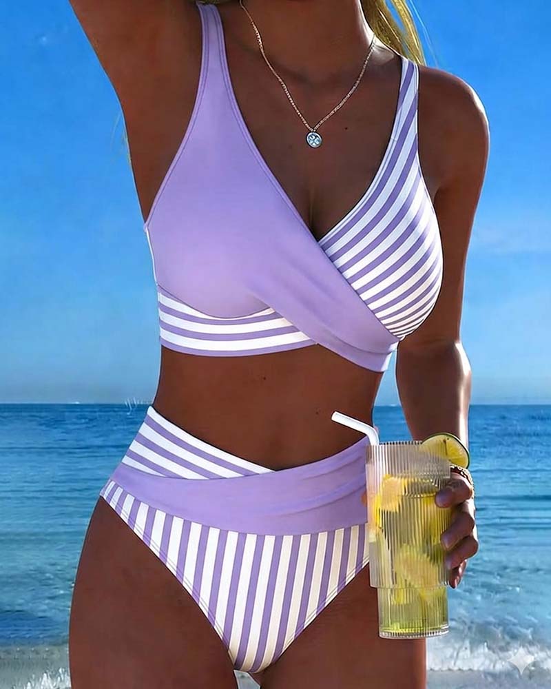 Giulia | Bikini de Rayas Cruzadas