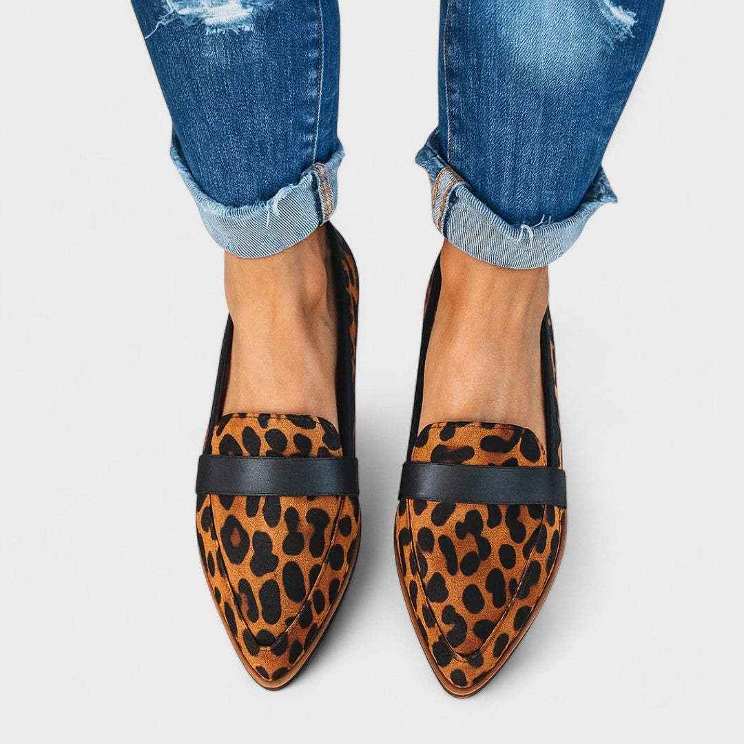 Mocasin ortopédico de piel para mujer – Suela antideslizante