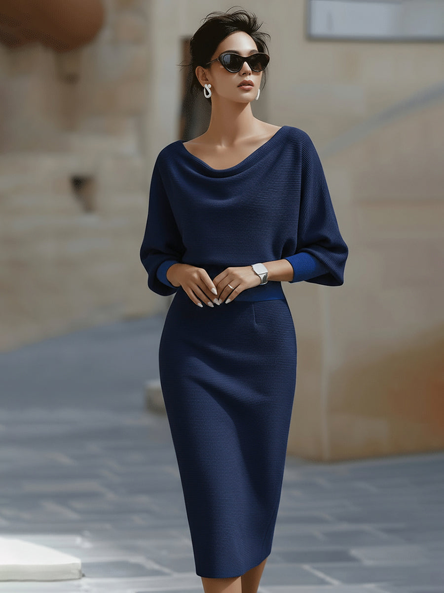 Alice | Vestido midi drapeado blanco